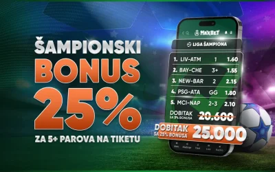 Šampionski bonus 25%